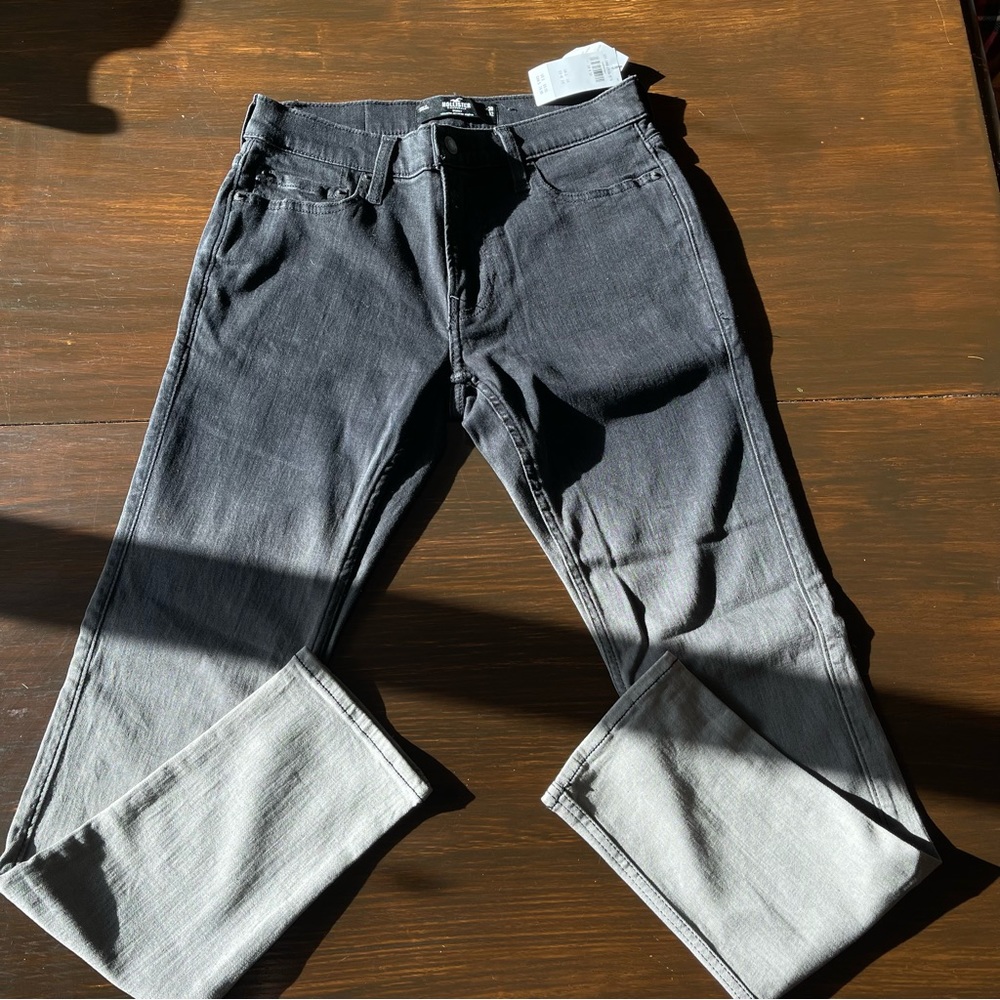NWT Hollister Black to Grey Fade Skinny Jeans